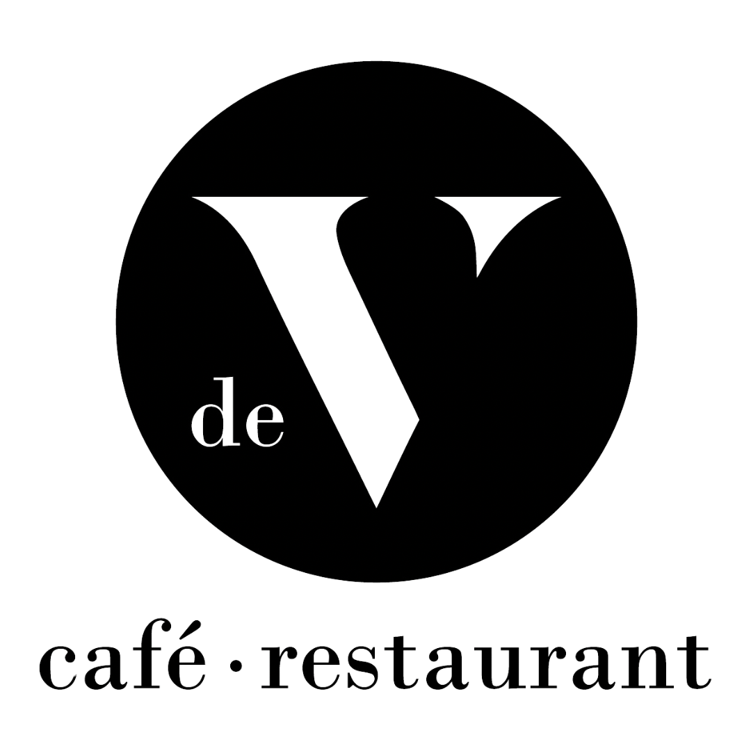 Cafe de V zwart lege achtergrond